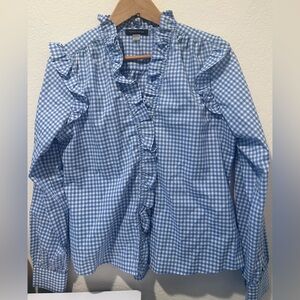Tommy Hilfiger Light Blue Checkered Blouse